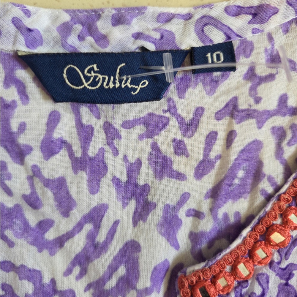 Purple Patterned Women's Top - Picture 4 of 5